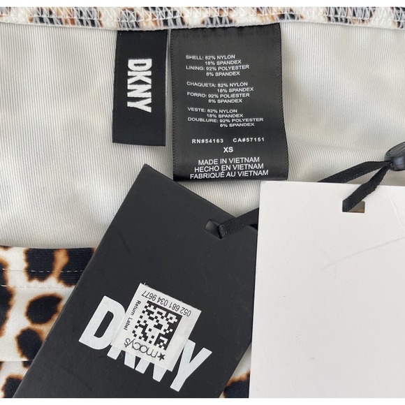 DKNY Animal Print Side Tie Beachwear Swim Bottom Separates Size XS NWT - Picture 3 of 3